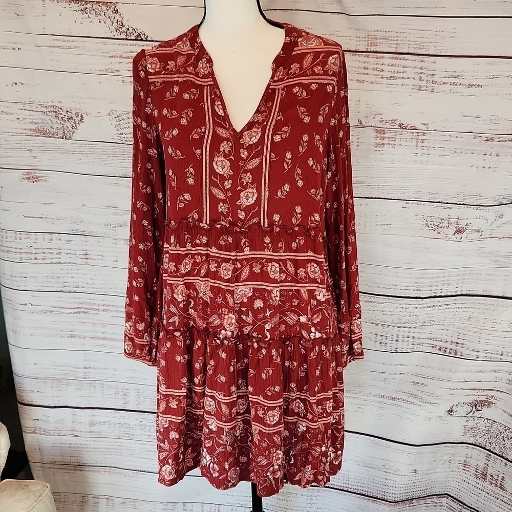 Knox Rose women's boho V-neck midi dress